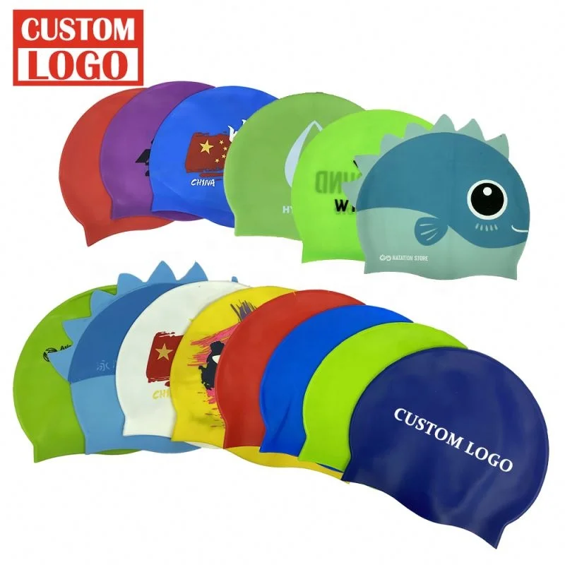 Flintronic Bonnet De Bain Enfant – Silicone 100% – Motifs Requin, Panda, Dauphin – Étanche Et Hypoallergénique – Filles Et Garçons