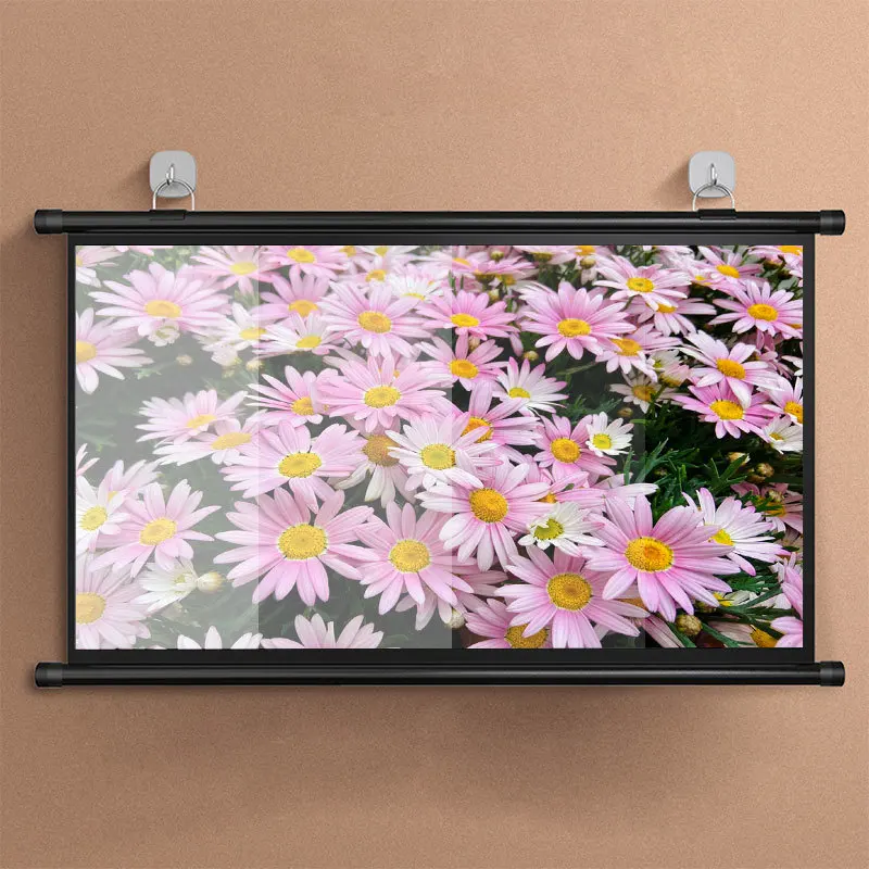 Presentation Equipment Everycom Projector Portable Screen 16:9 72 84 100 Inches ,with Bracket Curtain,Screen TV Home Backyard T
