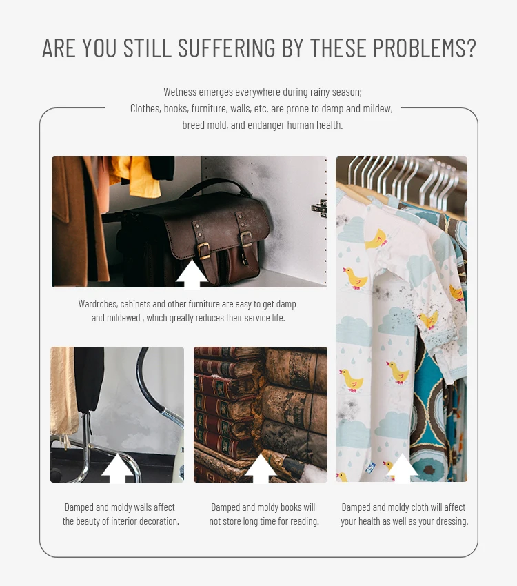 500ml Closet Hanging Moisture Absorber Dehumidifier Bag Humidity