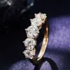 Bague en or jaune 14 carats avec diamant de laboratoire