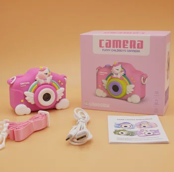New X2 HD 800W Pixel Front and Rear Dual Camera Kids Digital Cartoon Mini SLR Action Camera Toy