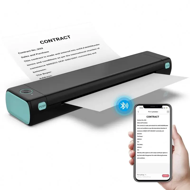 Phomemo New Arrival M08F Inkless Portable Mini Blue Booth Thermal A4 Printer on Business Trip