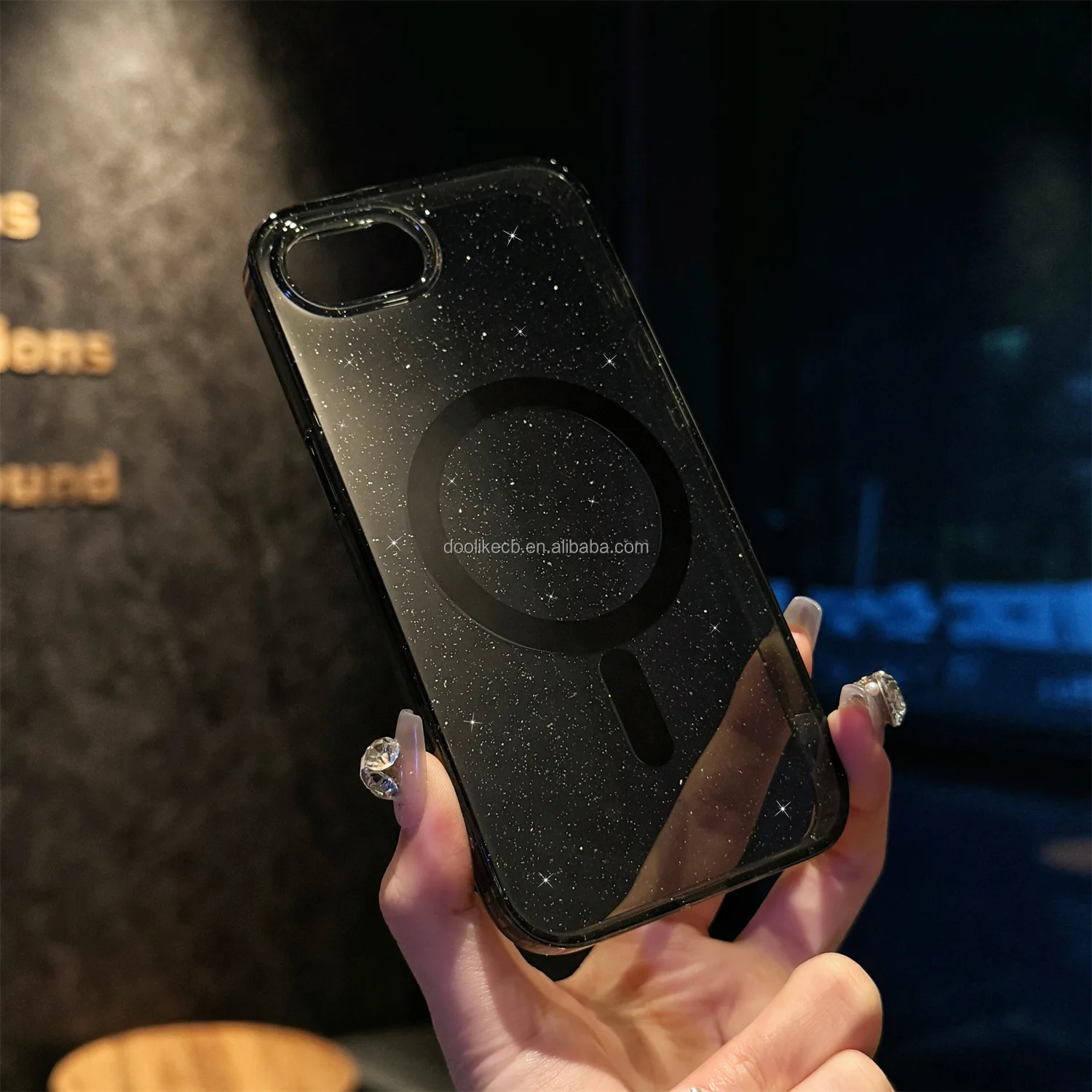 Ulak Clear Sparkly Iphone Xr Case TPU+PC Glitter Clear Phone Case