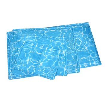 Cartoon Animal Print Cooling Pet Mat Soft Silicone Cloth with Cold Gel for Summer Relief Easy-to-Use Square Design for Dogs Cats