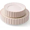 Beige con borde de oro rosa