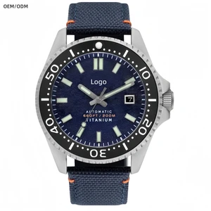 ODM Customized Logo 200M Water-resistant Classic Mens High Quality Watch Luminous Bezel Titanium Mechanical Watches