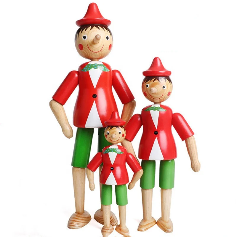 Персонализированная марионетка в итальянском стиле, милые деревянные Пиноккио-украшения, деревянная Пиноккио-марионетка