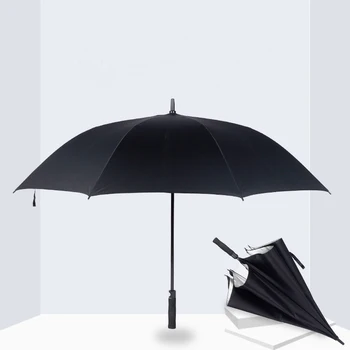 Custom Printed Luxury Straight Umbrella Promotional Windproof Lightweight Beach Garden Decor Pongee Manual Manufacturer