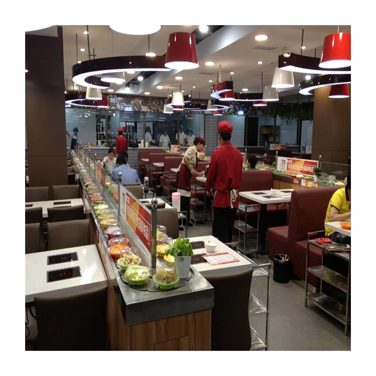 Sushi Conveyor System Hot Pot Sushi Table Rotary Table Conveyor Belt