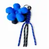 Fleur bicolore bleu foncé et noir - cordon bleu foncé et noir