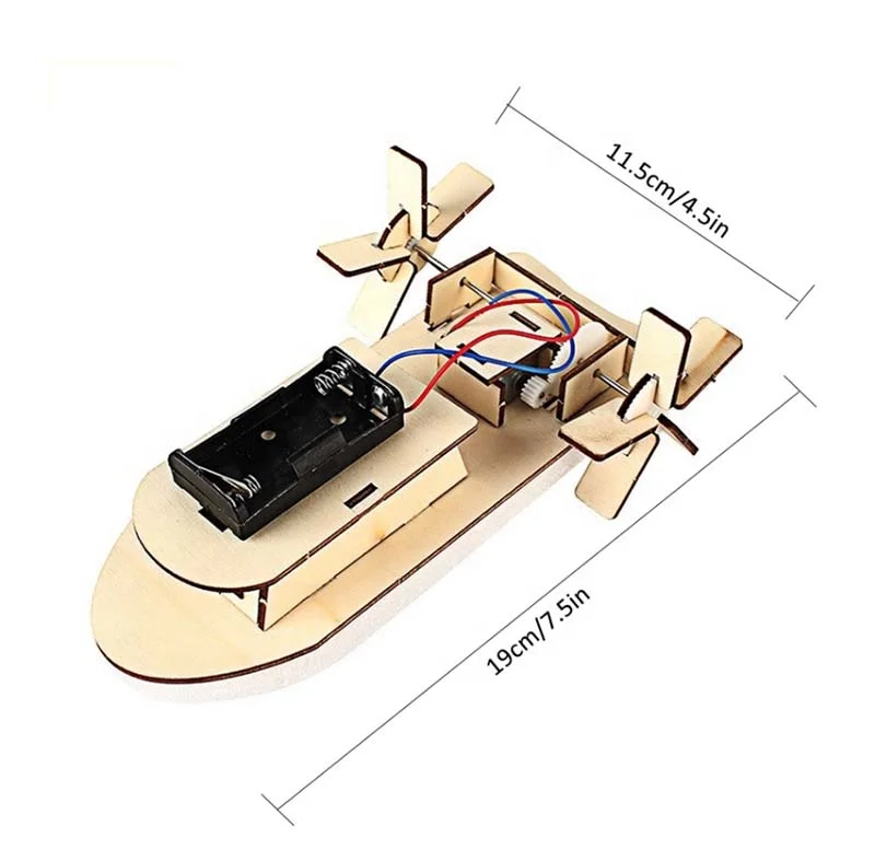 DIY船模型材料套装木船建筑套件3D组装木桨蒸笼创意教学科学实验玩具 