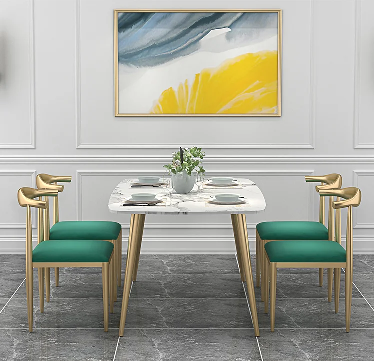 north europe marble table rectangle modern contracted table small family home