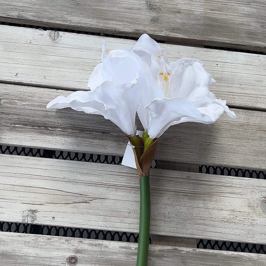 2023 Neuankmmling Hochwertige knstliche Amaryllis aus echter Seide zum  Muttertag Ostern Weihnachts schaum Stiel Herzstck