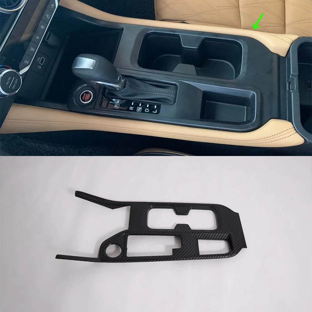 in fibra di carbonio e plastica ABS per interni auto Copertura decorativa per console centrale pannello cambio 