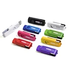 Hot selling high-speed color iron clip size capacity memory card 2.0 32G 64G customizable LOGO plastic USB flash drive