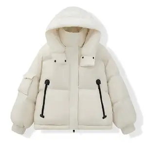 Custom Fashion Design Winter Men's Warm Down Coat High-Quality Zippered Jacket Puffy Down Coat