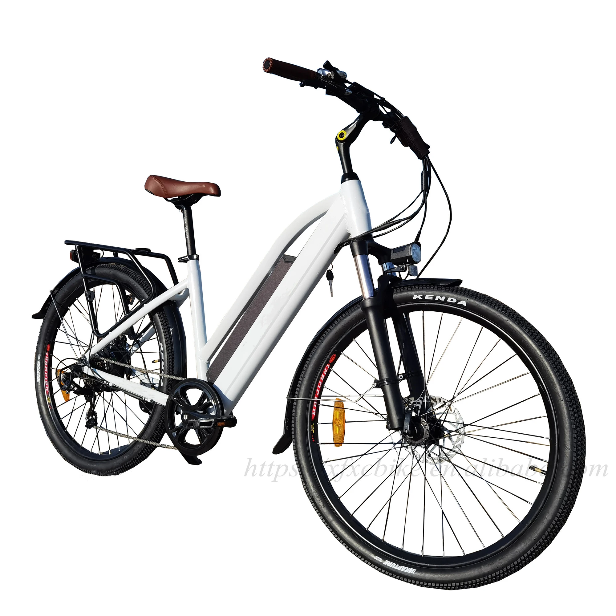 2022 New Model 26 Inch Mountain Electric Bicycle 48V 15Ah Lithium Battery 500W Step Thru City E bike For Women