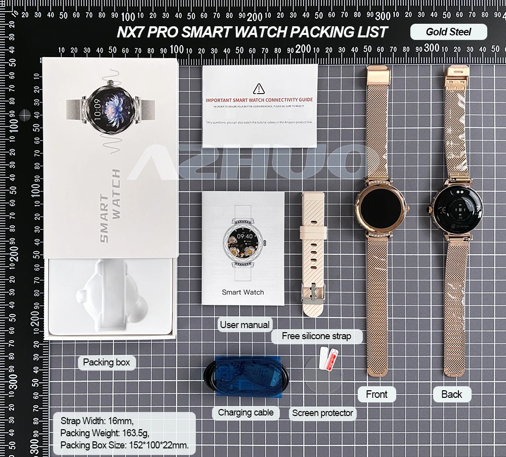 NX7 Pro Smartwatch Gold Steel-Packing List.jpg