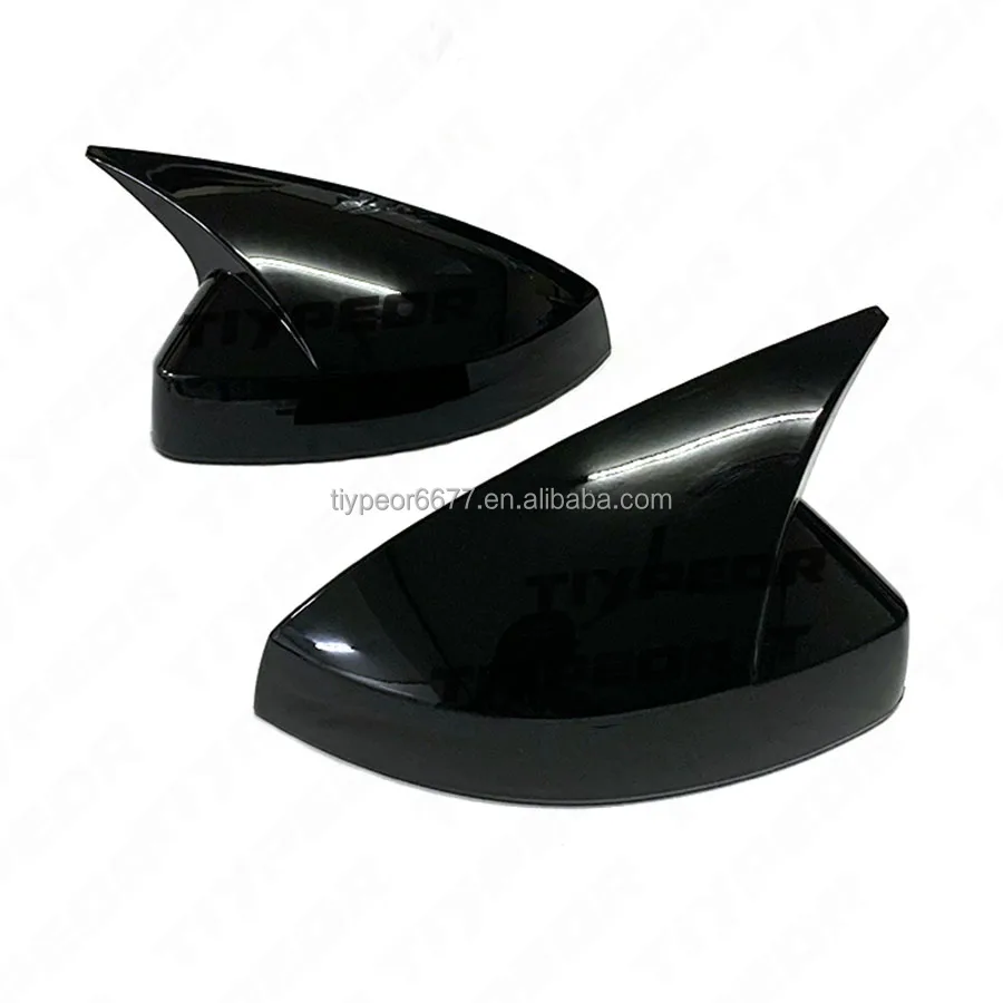 product tiypeor rear view mirror cover for audi a3 2014   2020 add on gloss black side mirror cover cap-4