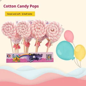 Cartoon Poppy Deer Roll Flower Cotton Lollipop Chewy Snack for Children Sweet Taste Halal Certified for Chinese Valentine's Day