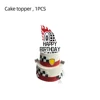 nero 1 pz topper per torta