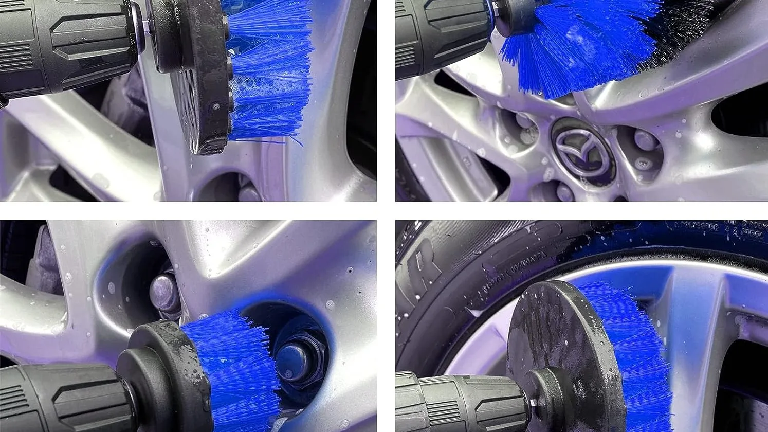 26pcs Car Detailing Brush Set Drill Brush Buffing Sponge Pads Car