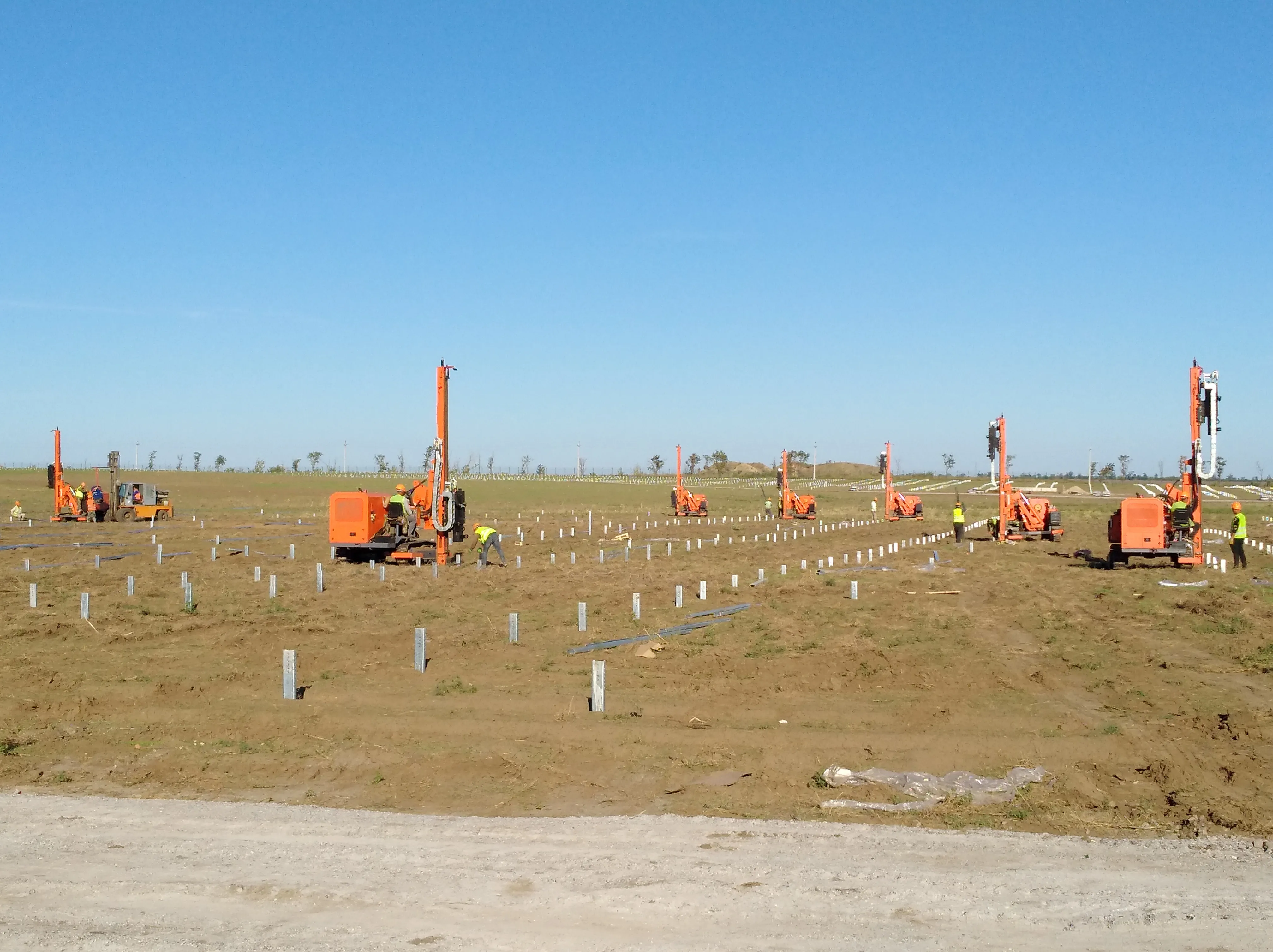PV Ramming Piling and Pile Post Driver Guardrail Fixing Machine Ramming Piling Machine MZ460Y-3