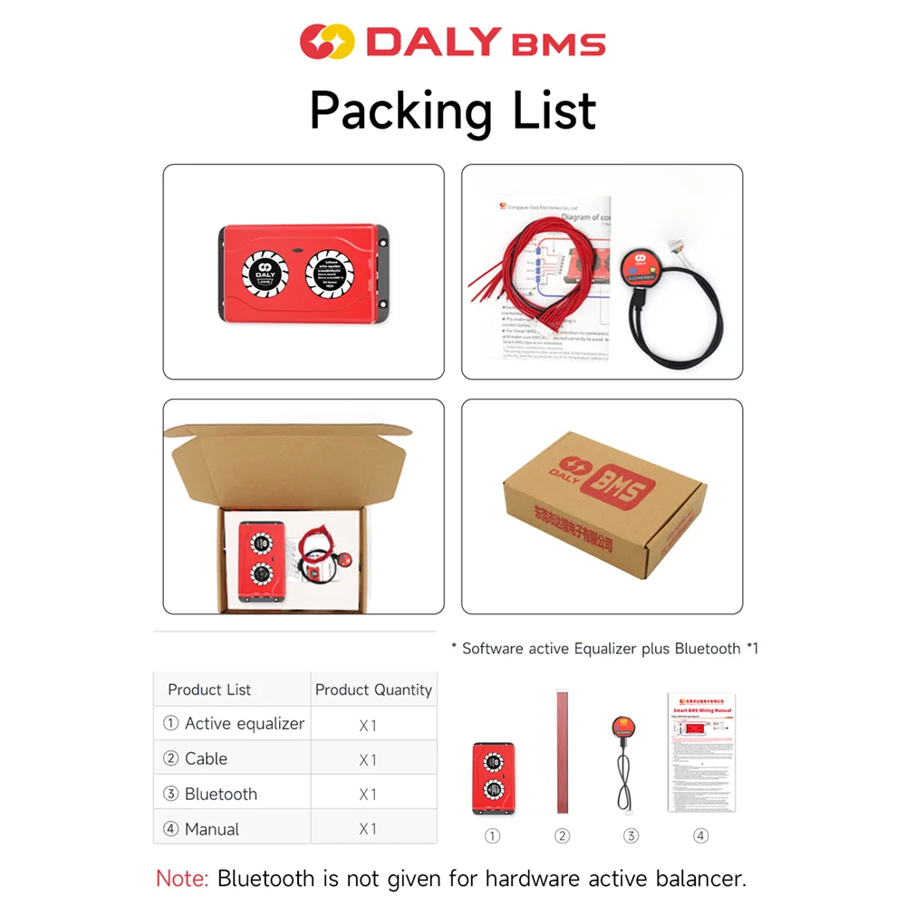 Daly Smart BMS Active Cell Balancer 3S-24S 1A Balance Current For Li-ion LifePO4 Lithium Battery Pack 4S 12V 8S 24V 16S 48V