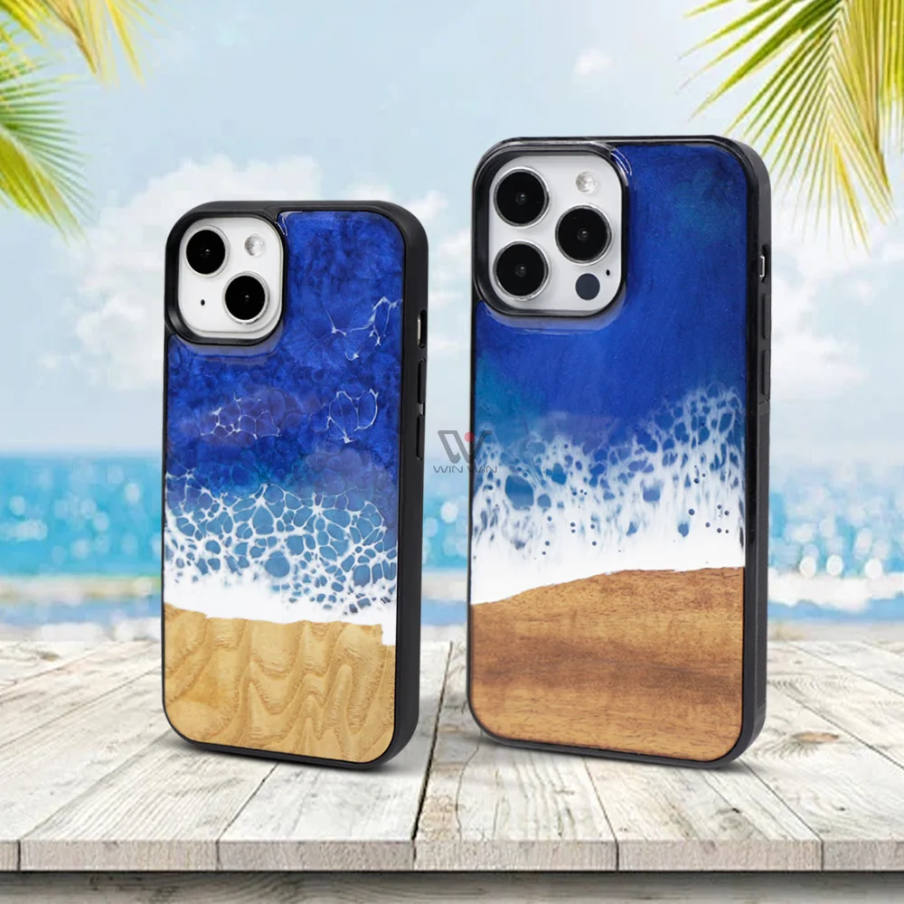 Handmade Wooden Phone Case for iPhone 16 Real Wood Resin Unique Design Phone Cases Soft TPU Shockproof Cherry Wood Case Handmade Wooden Phone Case for iPhone 16 Real Wood Resin Unique Design Phone Cases Soft TPU Shockproof Cherry Wood Case