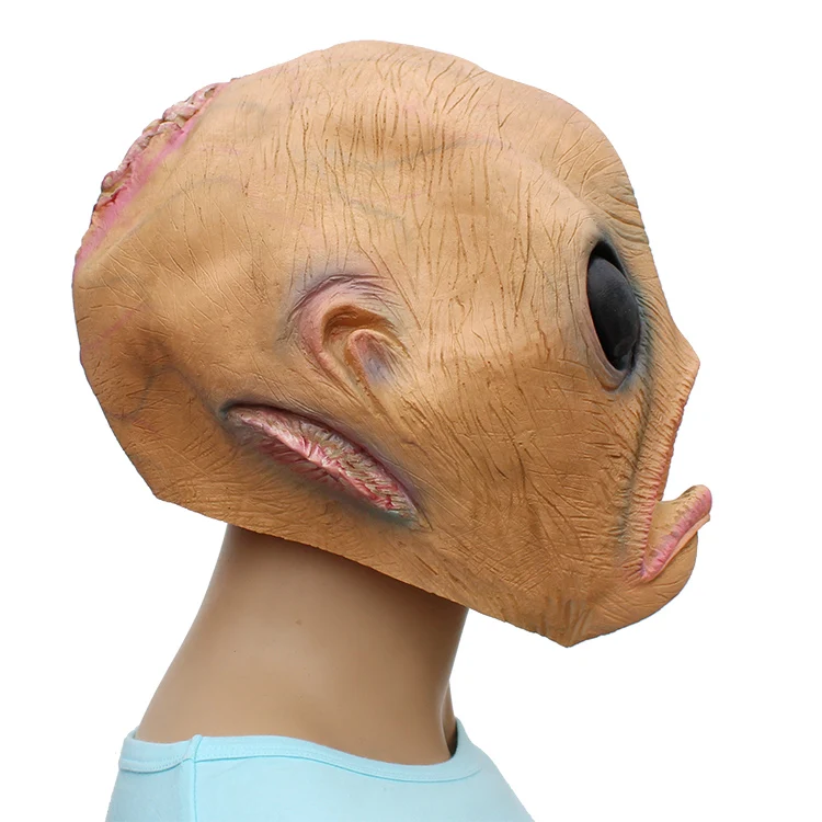Griezelig buitenaards ET latex masker voor het hele hoofd - Kaal