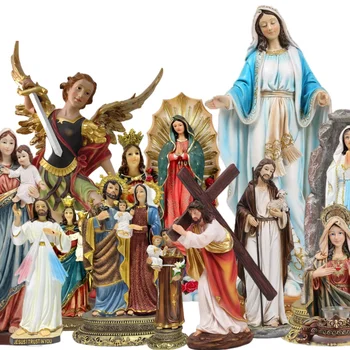 Wholesale Catholic Gifts Resin Our Lady Of Mary Christian Religious Decor Classical Polyresin Statue
