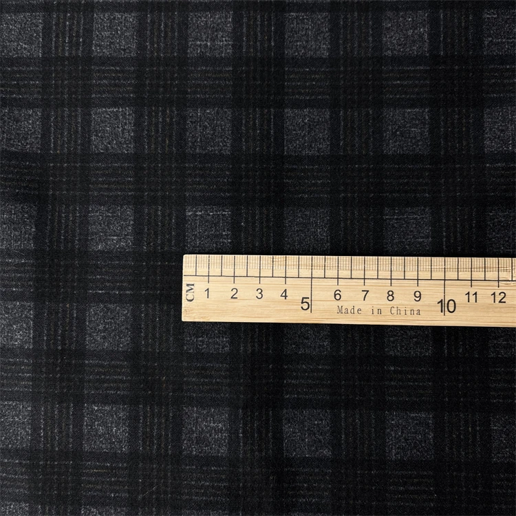 Knitted Brushed Polyester Rayon Spandex Ponte De Roma Checked