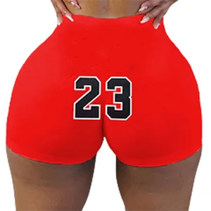 New Design Custom Biker Jogger Fitness Plus Size Women's Shorts High Waist Printing Underpants