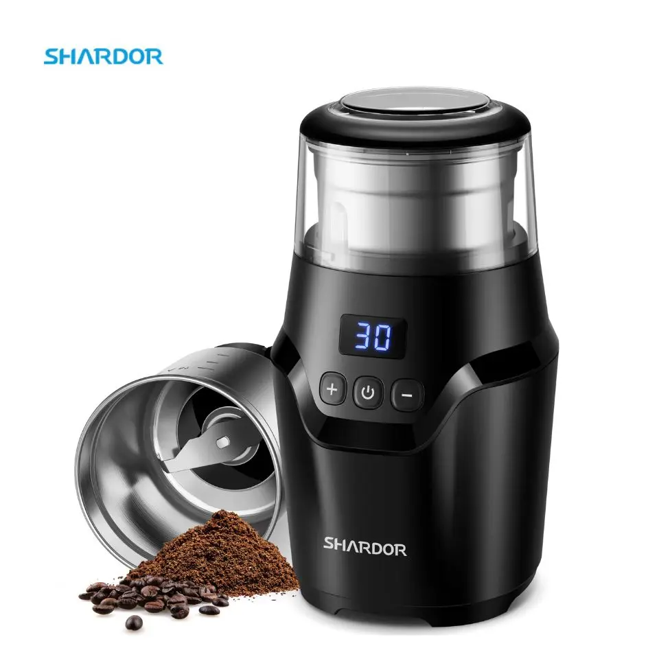 Adjustable Grind Setting Timer Automatic Mill  Electric Conical Blades Coffee Bean Grinder Stainless Steel Electric