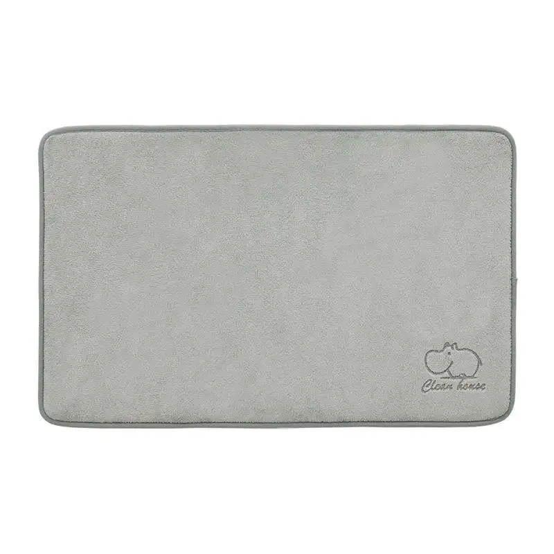 Top Luxury  Quick Dry 38D Slow Rebound Memory Foam Coral Fleece Thickened 2.5cm SBR Bottom Laser Logo Custom Bath Mat