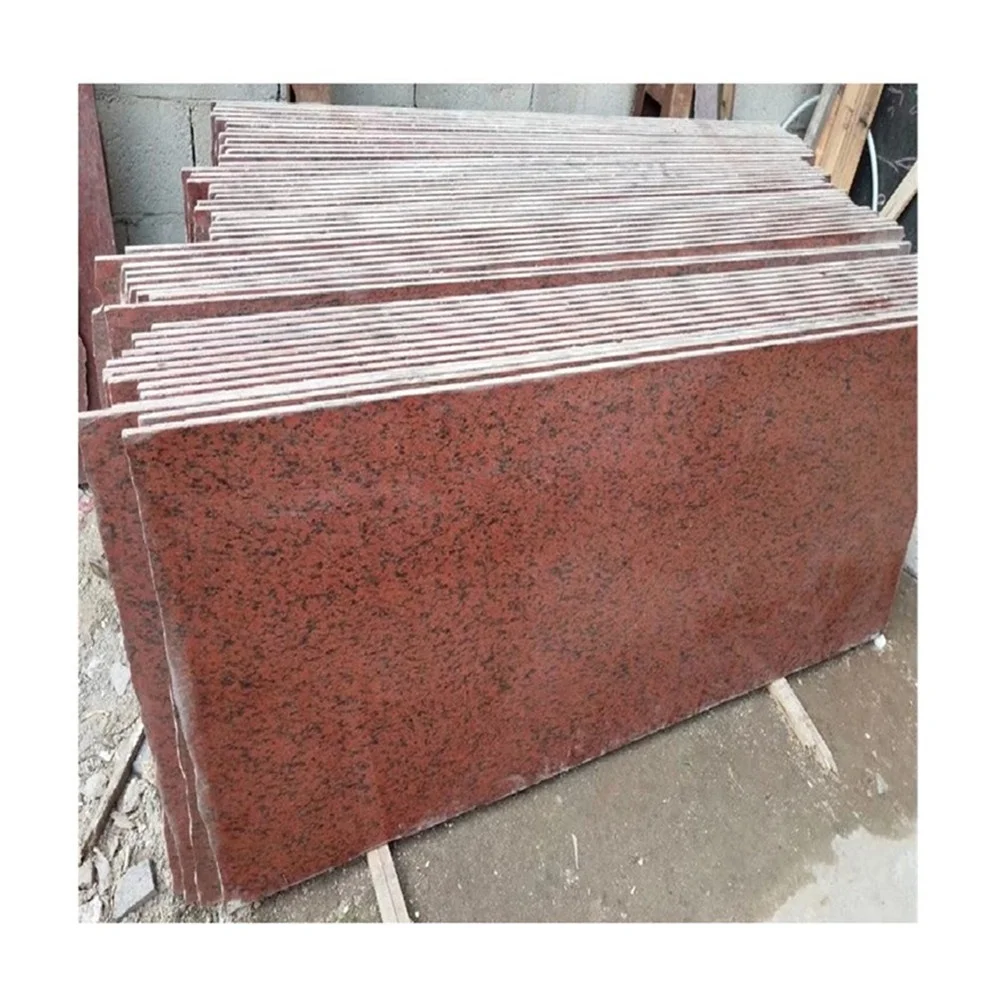 Carmen Aswan Ruby Red Granite Slabs Tiles Honed Surface with Very Competitive Price