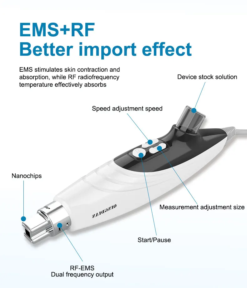 Ems Electric Face Massager Radio Frequency Microneedle Machine Rf No ...