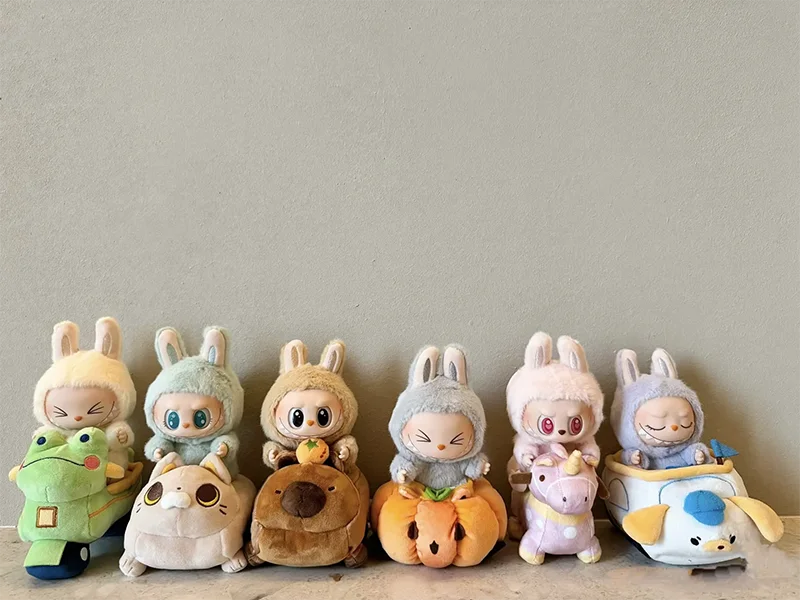 アイドル POPMART 2set LABUBU Have A Seat+MACARON Labubu The Monsters Have A Seat Summer Party Macaron Plush