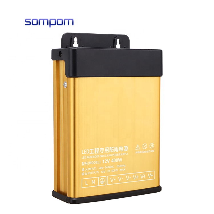Оптовая продажа 220 В переменного тока в постоянного 12 400 Вт светодиодный источник питания непромокаемый для светодиодной