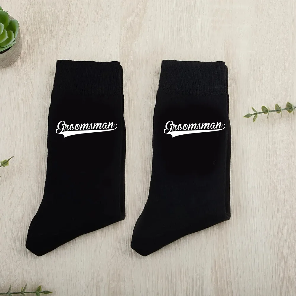 Jingwen ODM Dress Socks 2025 Fashion Trendy New Trendy Groom-Themed Party  Cotton Breathable Wedding Best Man Socks