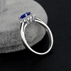 Silver Ring Silverrings Designer Silver Rings Wholesale Custom Luxury Women's Blue Sapphire 925 Sterling Silver Ring