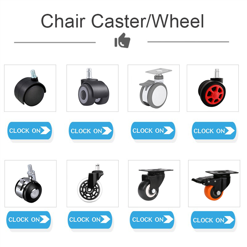 2.5 Inch Roller Style Office Chair Stem Caster Pu Polyurethane Standard
