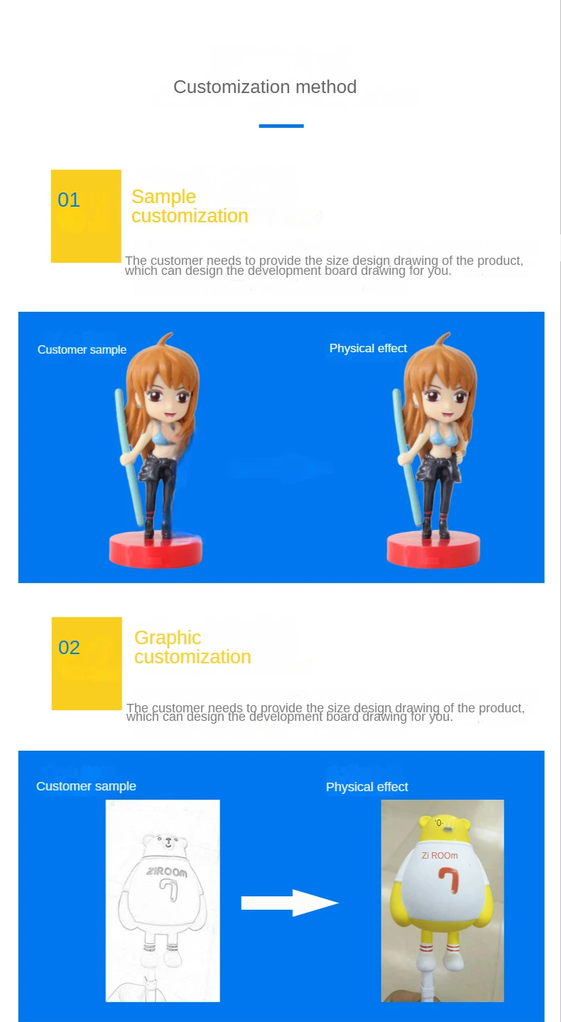 Custom Cartoon Figure Maker Custom Making Plastic Toy Factory Oem