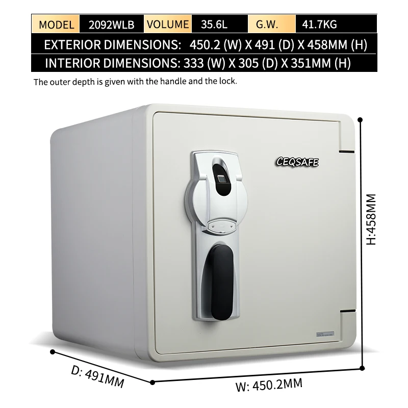 CEASAFE Waterproof Cabinet Luxury Touchscreen Design Electronic Safe Box Heavy Duty Biometric Fingerprint Safe factory