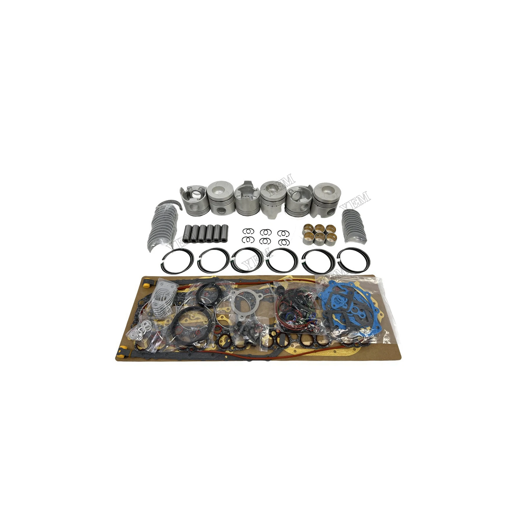 For Hino H07C Rebuild Kit With Piston Ring Cylinder Gaskets Piston Bearingss Heavy Duty Engine Parts