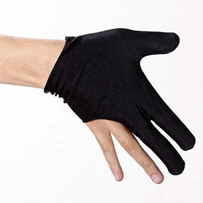 Three Finger Left Elastic Cue Stretchable Hand Protection Pool Shooter Safeguard Training Sport Snooker Billiard Gloves
