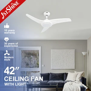 1stshine Ceiling Fan 42 ABS White Blades Energy Saving DC Motor Fancy Ceiling Fan with LED Light