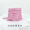 White background with pink crackle pattern