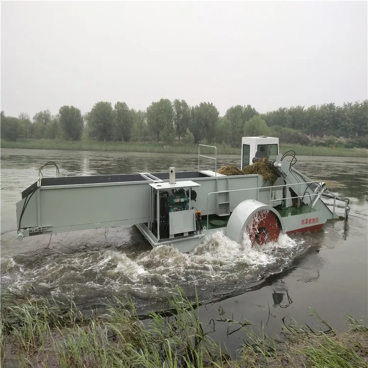 High Quality Small Scale Aquatic Weed Removal Machine Price of Lake Weed Harvester