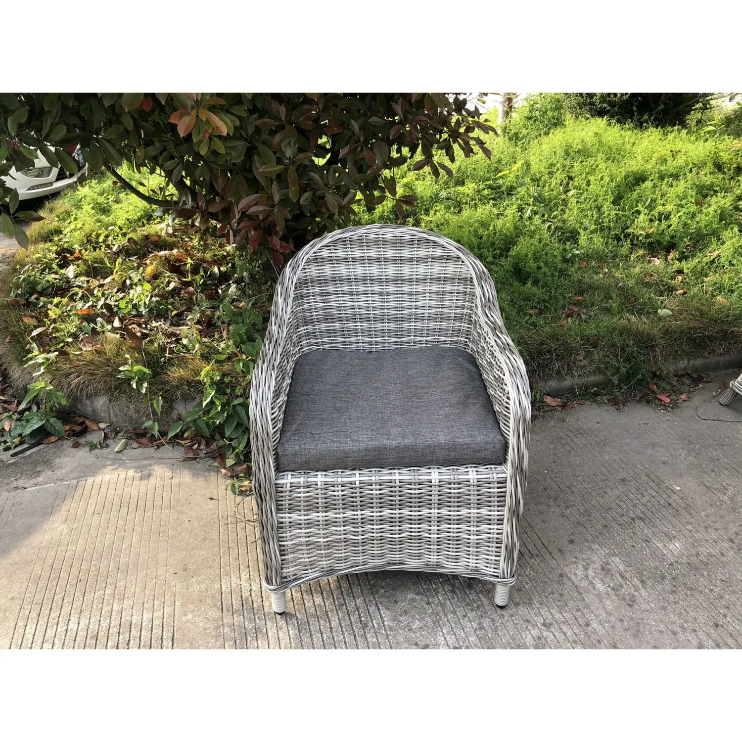 Audu Modern Outdoor Patio Light Grey Rattan Chair - Buy Grey Rattan ...